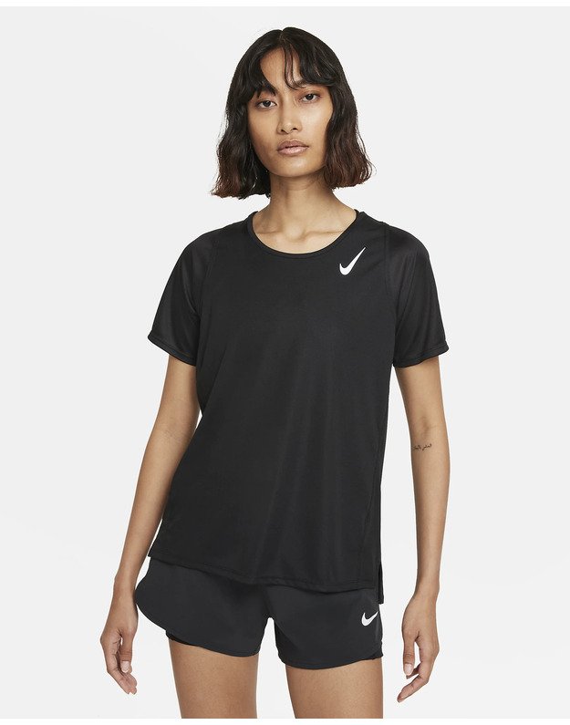 NIKE W NK FAST DF SS TOP marškinėliai