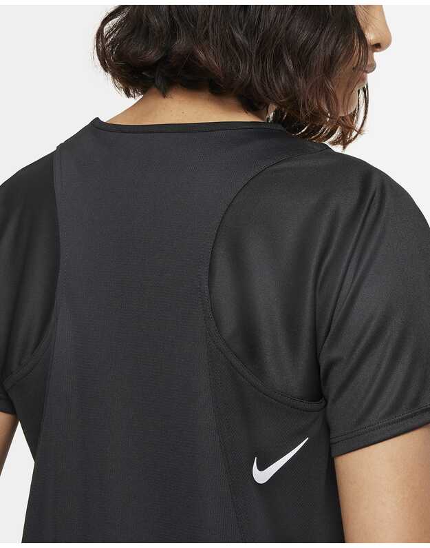 NIKE W NK FAST DF SS TOP marškinėliai